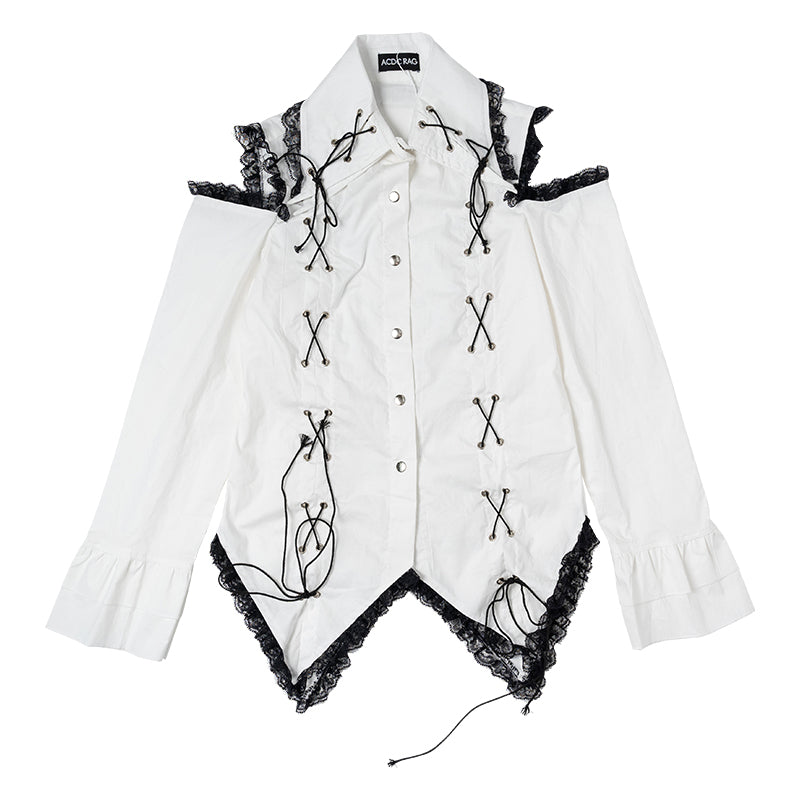 ACDC RAG 투 라펠 셔츠 · WHITE · ONE SIZE