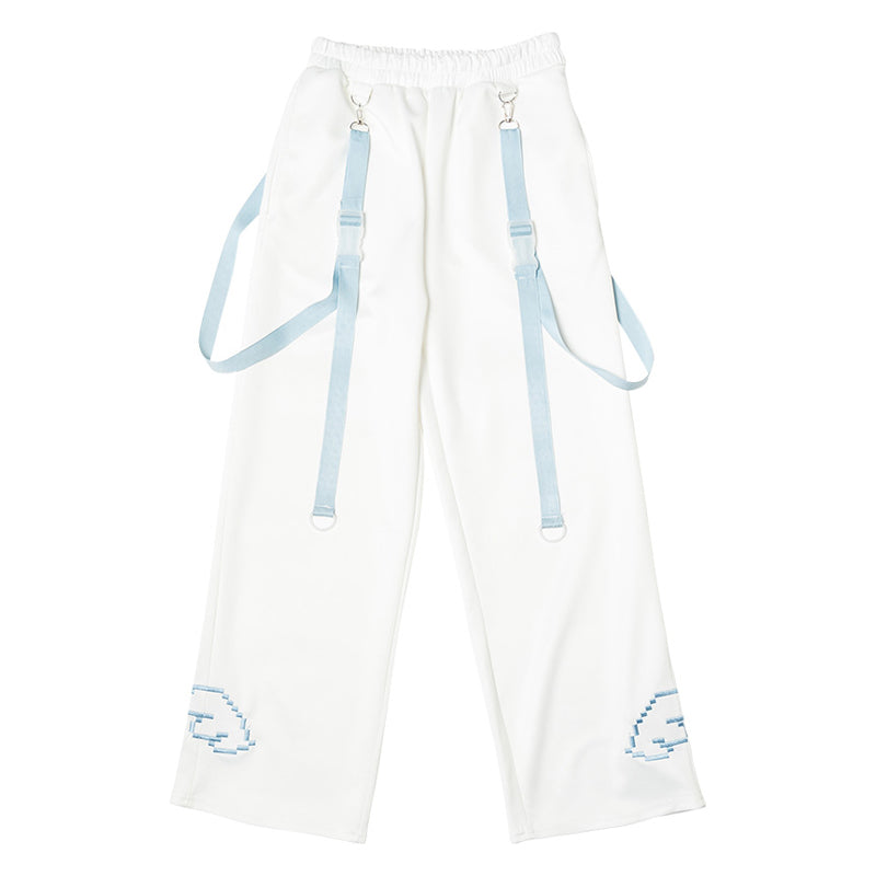 ACDC RAG 도트 캣 팬츠 · WHITE/P.BLUE · FREE