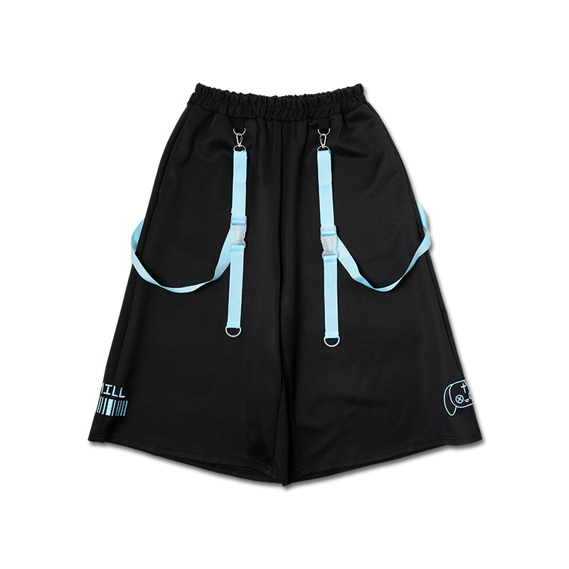 ACDC RAG BLOOD 밀 저지 8부 팬츠 · BLACK/PASTEL BLUE · FREE