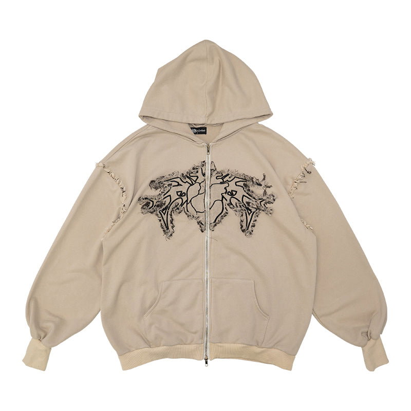 ACDC RAG 크립티드 콥스 집업 후디 · BEIGE · ONE SIZE