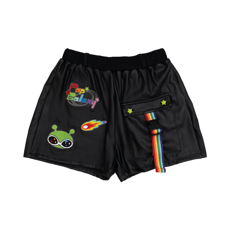 ACDC RAG 팝 갤럭시 쇼츠 · BLACK/RAINBOW · ONE SIZE