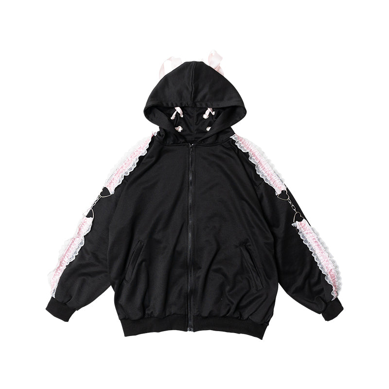 ACDC RAG 러브 펑크 집업 후드 · BLACK/PINK · FREE